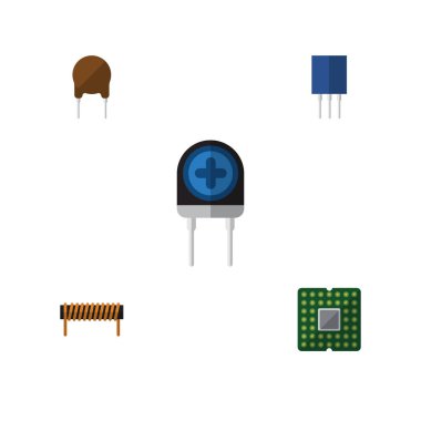 Düz aygıt birim, triyot, bobin ve diğer vektör nesneleri kümesi. Ayrıca birim, alıcı, Merkezi öğeleri içerir.