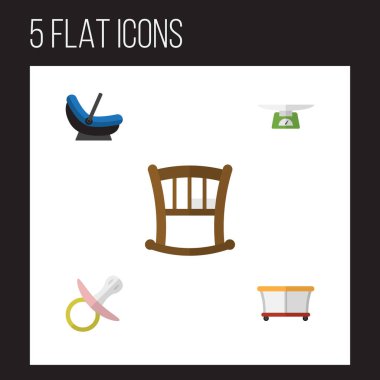 Düz çocuk meme, oyun alanı, çocuk ölçekler ve diğer vektör nesneleri kümesi. Ayrıca Tartma, Bebek, ölçekler öğeleri içerir.