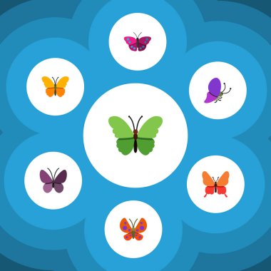 Düz Monarch güve, Archippus, kelebek ve diğer vektör nesneleri kümesi. Ayrıca hükümdar, Archippus, süt kardeş öğeleri içerir.