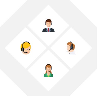 Düz Telemarketing Telemarketing, hattı, Sekreter ve diğer vektör nesnelerini ayarlayın. Ayrıca Online, Sekreter, Merkezi öğeleri içerir.