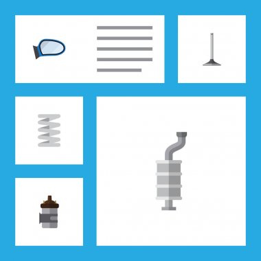 Düz otomatik otomatik bileşen, emici, krank mili ve diğer vektör nesneleri kümesi. Ayrıca Segment, susturucu, yanma unsurları içerir.