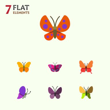 Düz Monarch güve, Archippus, kelebek ve diğer vektör nesneleri kümesi. Ayrıca yaz, Archippus, böcek öğeleri içerir.