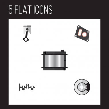 Düz parça seti çeliklerin milleri, Metal, conta ve diğer vektör nesneleri. Ayrıca içerir conta, çelik, Disk öğeleri.