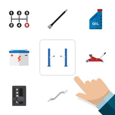 Düz servis seti kaldırma, otomatik şanzıman, otomatik Jack ve diğer vektör nesnelerine. Ayrıca akümülatör, boru hattı, iletim elemanları içerir.