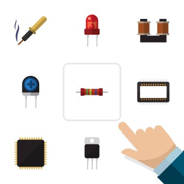 Cpu, dönüştürücü, direnci ve diğer vektör nesnelerini düz aygıt kümesi. Ayrıca transistör, birim, direnç öğeleri içerir.