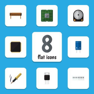 Düz cihaz birim, bobin, Cpu ve diğer vektör nesneleri kümesi. Lehimleme, bobin, sürücü öğeleri de içerir.