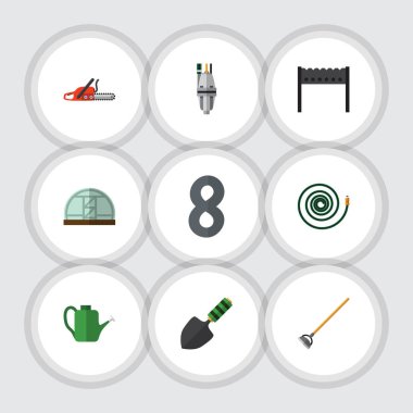 Mala, demir testeresi, aracı ve diğer vektör nesnelerini düz kümesi. Ayrıca sera, içerir Barbekü, Bauer öğeleri.