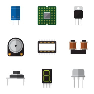 Düz teknoloji Resist, anabilgisayar, birim ve diğer vektör nesneleri kümesi. Ayrıca küme, Hdd, Resist unsurları içerir.