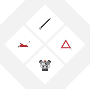 Düz otomatik kaldırma seti, uyarı, boru hattı ve diğer vektör nesnelerine. Ayrıca acil durum, Coupler, uyarı öğeleri içerir.