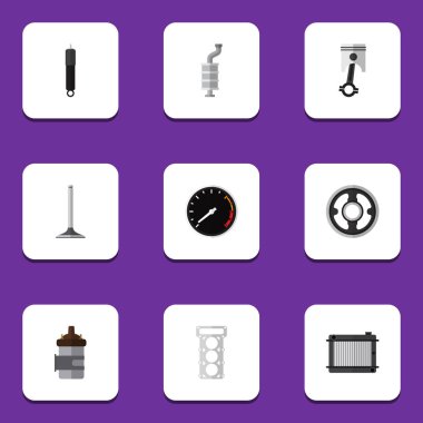 Ambalaj, Conrod, kemer ve diğer vektör nesnelerini düz bileşen kümesi. Ayrıca susturucu, hız, ısıtıcı unsurları içerir.