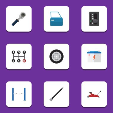 Düz otomatik küme kaldırma, otomatik şanzıman, Ratchet ve diğer vektör nesnelerine. Ayrıca akümülatör, kapı, Coupler öğeleri içerir.