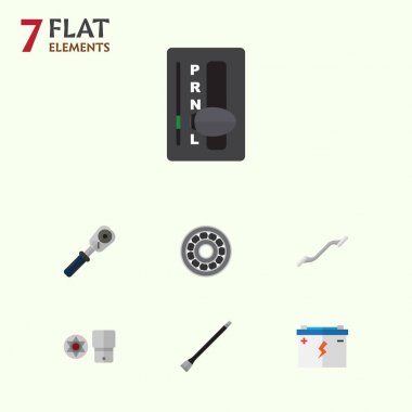 Düz hizmet akü, boru hattı, fren Disk ve diğer vektör nesneleri kümesi. Ayrıca otomatik, Ratchet, Coupler unsurları içerir.