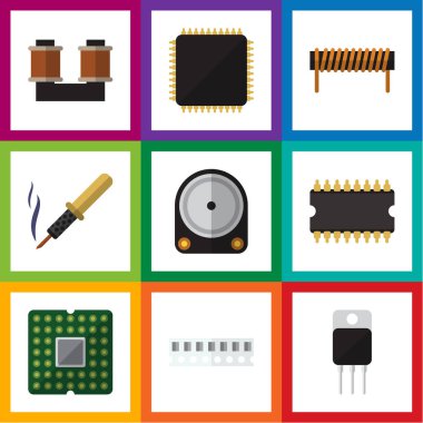 Düz teknoloji birimi, tamir, bobin ve diğer vektör nesnelerini ayarlayın. Ayrıca orta, rasgele, erişim öğeler içerir.