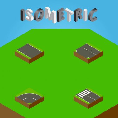 İzometrik yolu Set şerit, şerit, vuruşun alt ve diğer vektör nesnelerini. Asfalt, aşağı, aşağı doğru öğeleri de içerir.