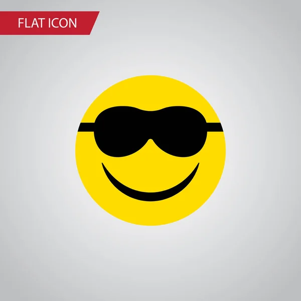 Lunettes de soleil isolées Flat Icon. L'élément vectoriel heureux peut être employé pour sourire, lunettes de soleil, concept heureux de conception . — Image vectorielle