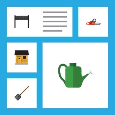 Düz kutsal kişilerin resmi Bahçe demir testeresi, kürek, Bauer ve diğer vektör nesneleri kümesi. Ayrıca ahır, içerir Bauer, kürek öğeler olabilir.