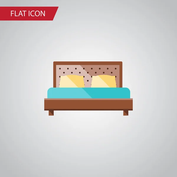 Isolated Bedroom Flat Icon. Hostel Vector Element Can Be Used For Bedroom, Hostel, Bed Design Concept. — Stock Vector