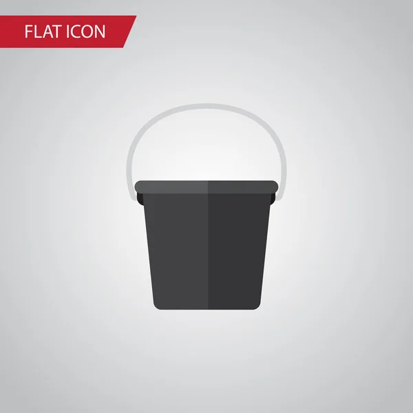 İzole kova düz simgesi. Kova vektör öğesi kullanılan kova, kova, kapsayıcı tasarım konsepti için.