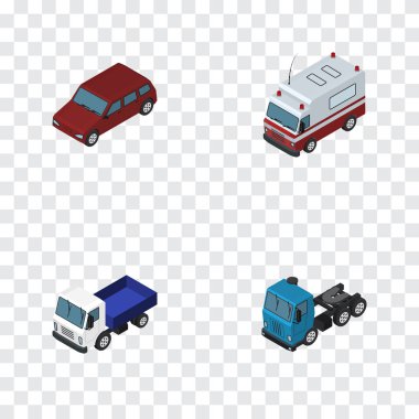 İzometrik taşıma ilk yardım, kamyon, araba ve diğer vektör nesneleri kümesi. Ayrıca kamyon, Sedan, kamyon öğeleri içerir.