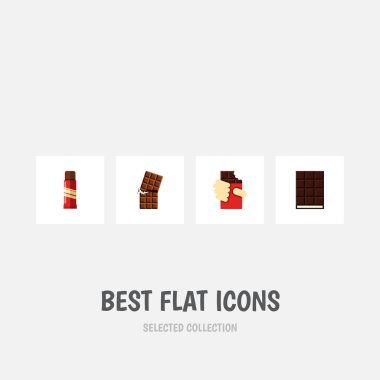 Düz simgesi çikolata kutusu ve diğer vektör nesneleri şeklinde sarmalayıcı, tatlı, sı ayarlayın. Ayrıca içerir sarmalayıcı, konfeksiyon, tatlı öğeleri.
