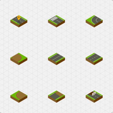 İzometrik şekilde döndürme, uçak, dönüm ve diğer vektör nesneleri kümesi. Ayrıca onarım içerir tek, uçak elemanları.