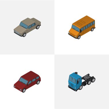 Kamyon, Araba, Oto, diğer vektör nesnelerini izometrik otomobil kümesi. Ayrıca kamyon, Sedan, araba öğeleri içerir.