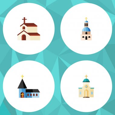 Düz simgesi Christian kümesi Kilisesi, dini, din ve diğer vektör nesneleri. Ayrıca kilise, Katolik, inanç öğeleri içerir.