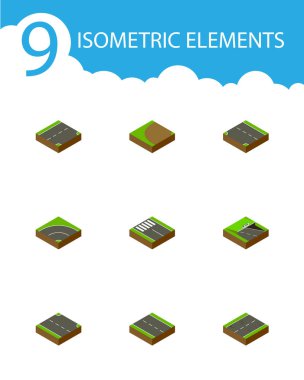 Rightward izometrik yol kümesi, şerit, vuruşun alt ve diğer vektör nesneleri. Lane, Rightward, yeraltı öğeleri de içerir.