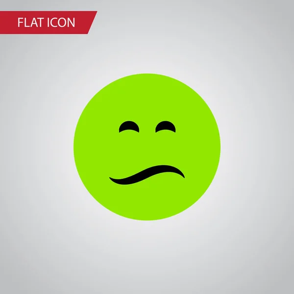 Geïsoleerde triest platte pictogram. Frown vectorelement kan gebruikt worden voor verdrietig, Frown, Emoji Design Concept. — Stockvector