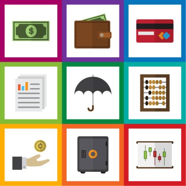 Düz simgesi gelen ödeme, dolar, sikke vektör nesnelerini elle ayarlayın. Ayrıca cüzdanınızdan, cüzdan, Doları öğeleri içerir.