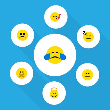 Düz simgesi ifade uyurken Set, sessiz ol, memnun ve diğer vektör nesneleri. Ayrıca içerir neşeli, Angel, sus öğeleri.