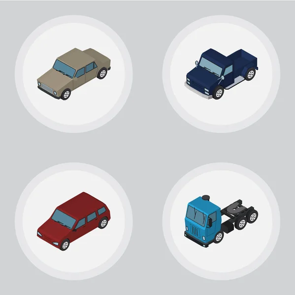 Isometrische auto Set auto, Auto, Suv en andere vectorobjecten. Bevat ook elementen van Auto, vrachtwagen, Suv. — Stockvector
