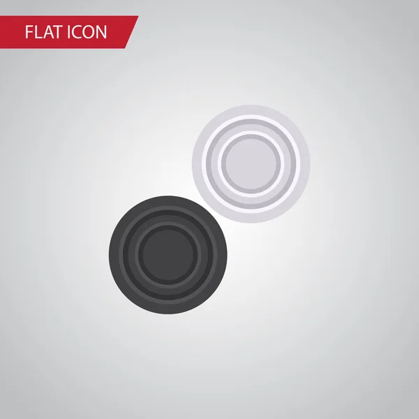 İzole dama düz simgesi. Kare vektör öğesi kare, dama, oyun tasarım konsepti için kullanılabilir.