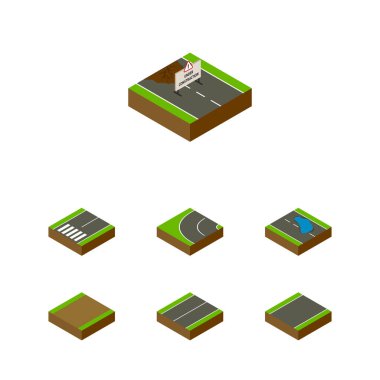 İzometrik yol onarım, Plash, uçak ve diğer vektör nesneleri ayarlayın. Ayrıca uçak, patika, düz öğeleri içerir.