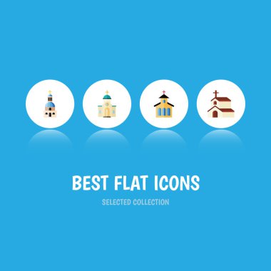 Düz simgesi kilise Katolik, dini, din ve diğer vektör nesneleri kümesi. Ayrıca dini, Katolik, inanç öğeleri içerir.