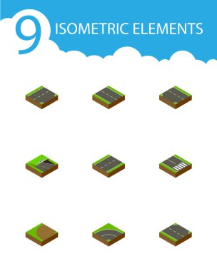 İzometrik aşağı, aşağı, torna ve diğer vektör nesnelerini bir şekilde ayarlayın. Ayrıca Droitisation, asfalt, aşağıya doğru öğeleri içerir.