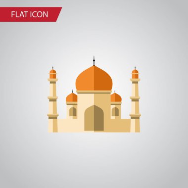 İzole Minare düz simgesi. Din vektör öğesi kullanılan Minare, din, Bina tasarım konsepti için.