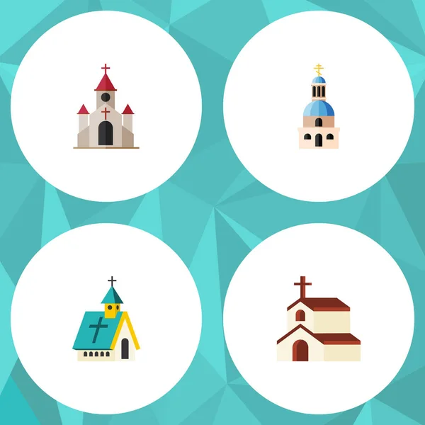 Flat Icon Church Set Of Church, Traditional, Architecture And Other Vector Objects. Also Includes Traditional, Church, Architecture Elements.