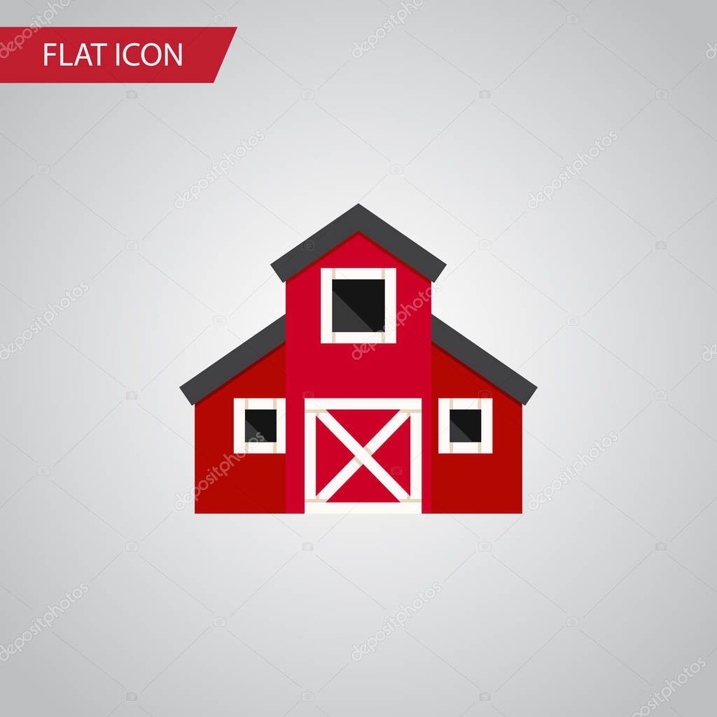 Isolated Greenhouse Flat Icon. Storehouse Vector Element Can Be Used For Greenhouse, Barn, Storehouse Design Concept.