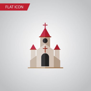 İzole Katolik düz simge. Geleneksel vektör öğesi Katolik, kilise, geleneksel tasarım konsepti için kullanılabilir.