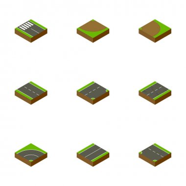 İzometrik yol kümesi dönme, dönüş, aşağı ve diğer vektör nesneleri. Dönme, dönme, çatlaklar öğeleri de içerir.