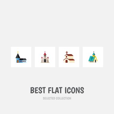 Geleneksel dizi düz simgesi bina, din, Hıristiyan ve diğer vektör nesneleri. Ayrıca Katolik, inanç, din unsurları içerir.