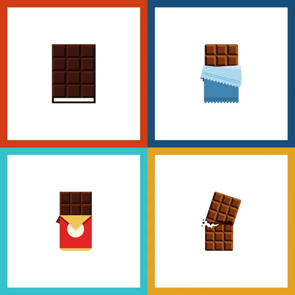 Düz simgesi kakao kümesi çikolata Bar, acı, Wrapper ve diğer vektör nesneleri. Ayrıca acı, tatlı, çikolata öğeleri içerir.