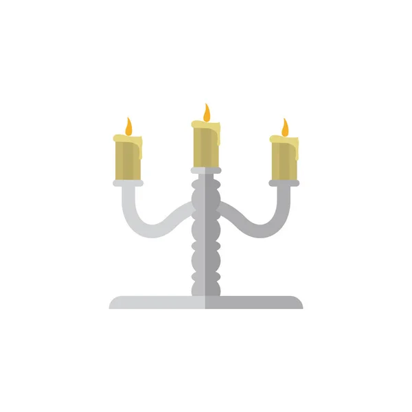 Isolado Candelabrum Flat Icon. O elemento do vetor do castiçal pode ser usado para Candelabrum, castiçal, conceito do projeto da vela . —  Vetores de Stock