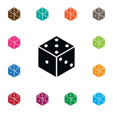 İzole Die simge. Zar vektör öğesi kullanılan Die, zar, şans tasarım konsepti için.