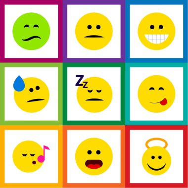 Düz simgesi jest Angel, memnun, uyuyor ve diğer vektör nesneleri kümesi. Ayrıca gıda, karışık, şarkı öğeleri içerir.