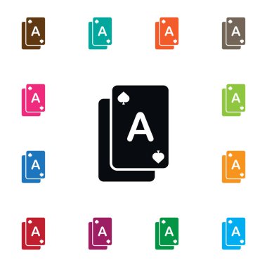 İzole kumar simge. Poker vektör öğesi kullanılan Poker, kumar, Casino tasarım konsepti için.