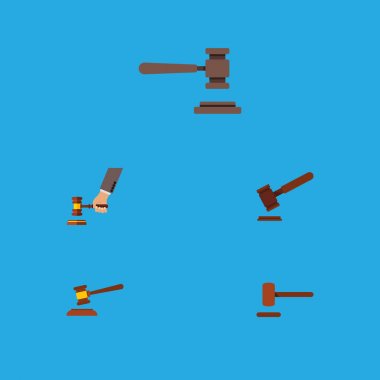 Düz simgesi çekiç kümesi savunma, hukuk, adalet ve diğer vektör nesneleri. Ayrıca suç, çekiç, savunma unsurları içerir.