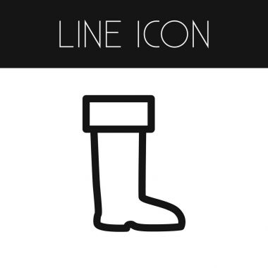 İzole Wellies anahat. Galoş vektör öğesi kullanılan Wellies, galoş, Boots tasarım konsepti için.