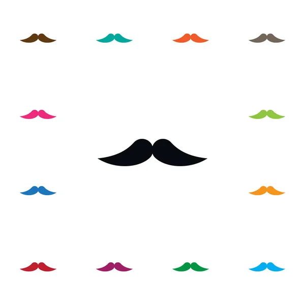 Icône de moustache isolée. L'élément vectoriel de barbier peut être utilisé pour la moustache, le barbier, le concept de conception de Whiskers . — Image vectorielle